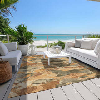 Piper Looms Chantille Abstract ACN1345 Copper Machine Washable Area Rug Outdoor Lifestyle Image Feature