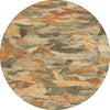 Piper Looms Chantille Abstract ACN1345 Copper Machine Washable Area Rug Round Main Image