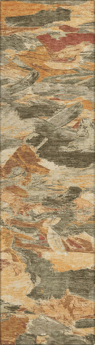 Piper Looms Chantille Abstract ACN1345 Copper Machine Washable Area Rug Runner Main Image