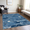 Piper Looms Chantille Abstract ACN1349 Navy Machine Washable Area Rug Lifestyle Image Feature