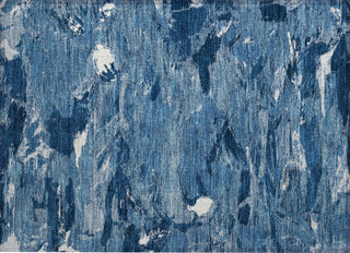 Piper Looms Chantille Abstract ACN1349 Navy Machine Washable Area Rug Scatter Main Image