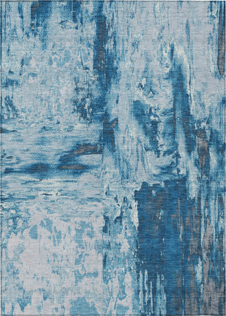 Piper Looms Chantille Abstract ACN1350 Denim Machine Washable Area Rug main image