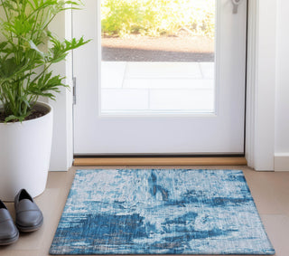 Piper Looms Chantille Abstract ACN1350 Denim Machine Washable Area Rug Scatter Lifestyle Image Feature
