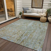 Piper Looms Chantille Abstract ACN1351 Khaki Machine Washable Area Rug Outdoor Lifestyle Image Feature