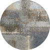 Piper Looms Chantille Modern ACN1355 Khaki Machine Washable Area Rug Round Main Image