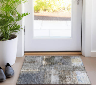 Piper Looms Chantille Modern ACN1355 Khaki Machine Washable Area Rug Scatter Lifestyle Image Feature