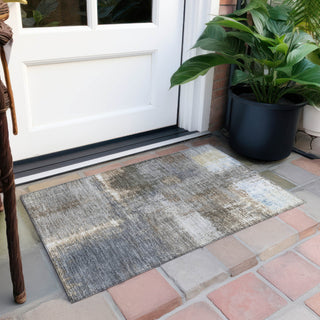 Piper Looms Chantille Modern ACN1355 Khaki Machine Washable Area Rug Scatter Outdoor Lifestyle Image Feature