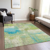 Piper Looms Chantille Modern ACN1356 Lime Machine Washable Area Rug Lifestyle Image Feature
