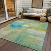 Piper Looms Chantille Modern ACN1356 Lime Machine Washable Area Rug Outdoor Lifestyle Image Feature