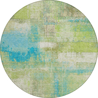 Piper Looms Chantille Modern ACN1356 Lime Machine Washable Area Rug Round Main Image