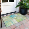 Piper Looms Chantille Modern ACN1356 Lime Machine Washable Area Rug Scatter Outdoor Lifestyle Image Feature