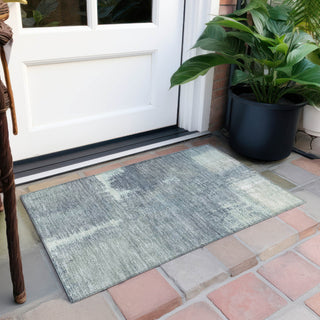 Piper Looms Chantille Modern ACN1358 Sage Machine Washable Area Rug Scatter Outdoor Lifestyle Image Feature