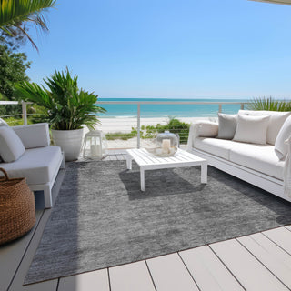 Piper Looms Chantille Modern ACN1359 Gray Machine Washable Area Rug Outdoor Lifestyle Image Feature