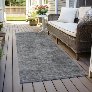 Piper Looms Chantille Modern ACN1359 Gray Machine Washable Area Rug Runner Outdoor Lifestyle Image Feature