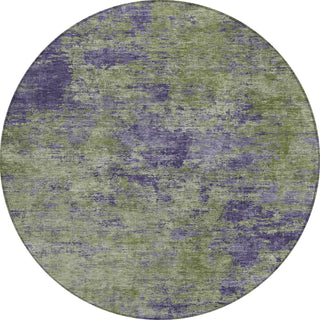 Piper Looms Chantille Modern ACN1360 Olive Machine Washable Area Rug Round Main Image