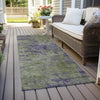 Piper Looms Chantille Modern ACN1360 Olive Machine Washable Area Rug Runner Outdoor Lifestyle Image Feature