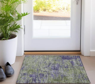 Piper Looms Chantille Modern ACN1360 Olive Machine Washable Area Rug Scatter Lifestyle Image Feature