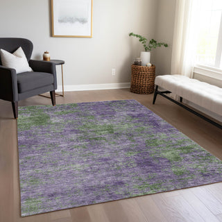 Piper Looms Chantille Modern ACN1361 Purple Machine Washable Area Rug Lifestyle Image Feature