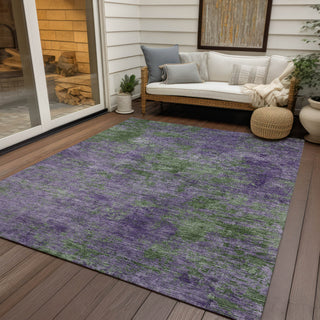 Piper Looms Chantille Modern ACN1361 Purple Machine Washable Area Rug Outdoor Lifestyle Image Feature