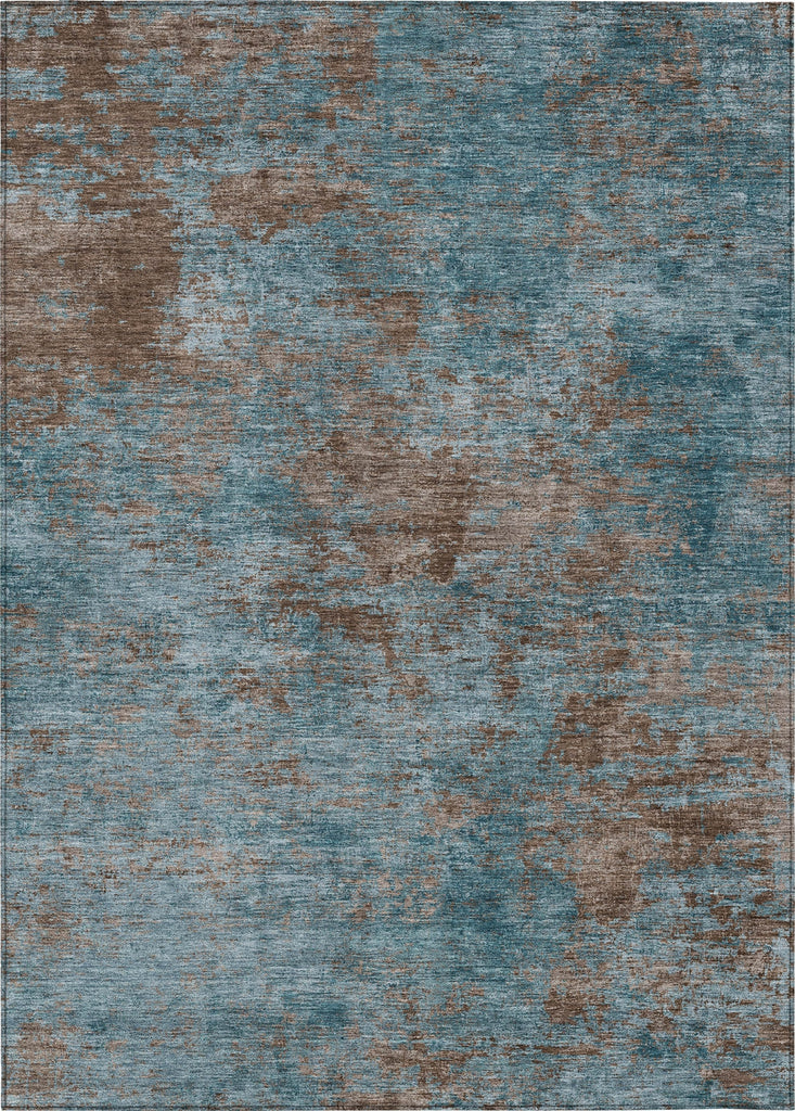 Piper Looms Chantille Modern ACN1362 Teal Machine Washable Area Rug main image