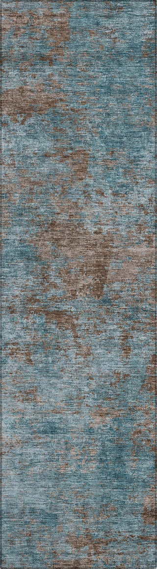 Piper Looms Chantille Modern ACN1362 Teal Machine Washable Area Rug Runner Main Image