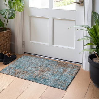 Piper Looms Chantille Modern ACN1362 Teal Machine Washable Area Rug Scatter Lifestyle Image Feature