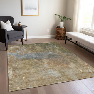 Piper Looms Chantille Modern ACN1364 Copper Machine Washable Area Rug Lifestyle Image Feature