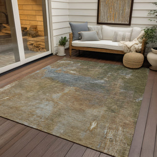Piper Looms Chantille Modern ACN1364 Copper Machine Washable Area Rug Outdoor Lifestyle Image Feature