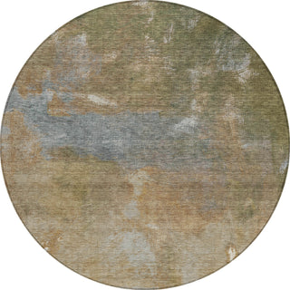 Piper Looms Chantille Modern ACN1364 Copper Machine Washable Area Rug Round Main Image