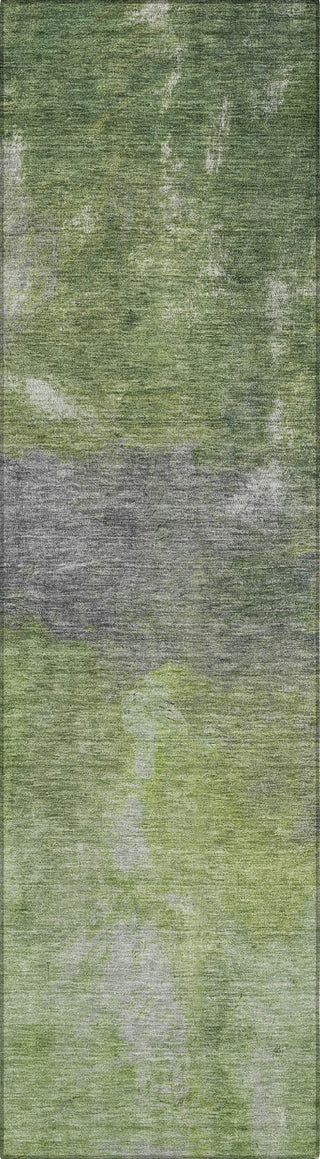 Piper Looms Chantille Modern ACN1365 Green Machine Washable Area Rug Runner Main Image