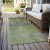 Piper Looms Chantille Modern ACN1365 Green Machine Washable Area Rug Runner Outdoor Lifestyle Image Feature