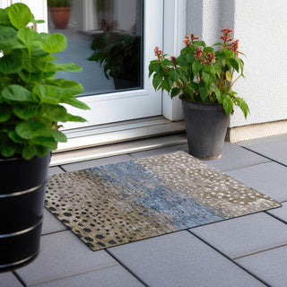 Piper Looms Chantille Dots ACN1369 Khaki Machine Washable Area Rug Scatter Outdoor Lifestyle Image Feature
