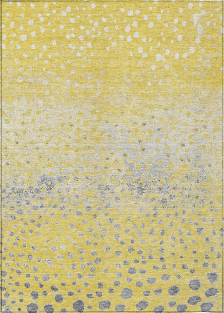 Piper Looms Chantille Dots ACN1370 Yellow Machine Washable Area Rug main image