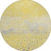 Piper Looms Chantille Dots ACN1370 Yellow Machine Washable Area Rug Round Main Image