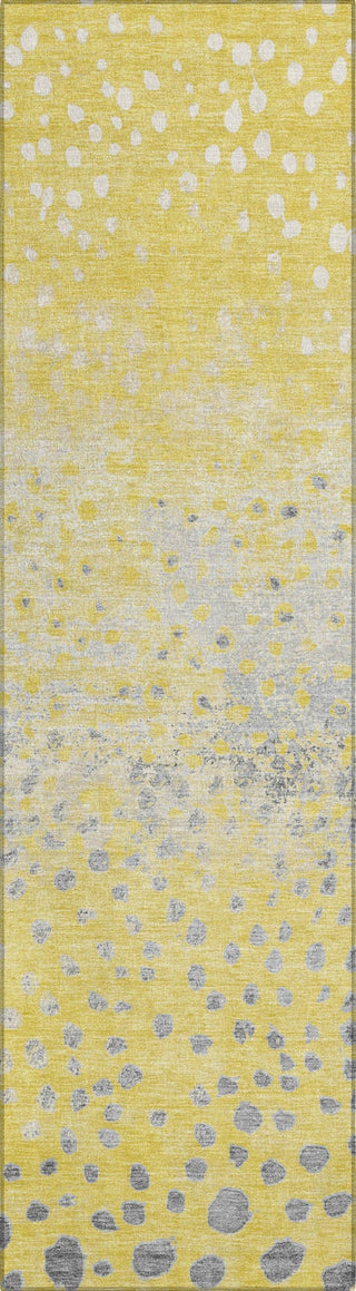 Piper Looms Chantille Dots ACN1370 Yellow Machine Washable Area Rug Runner Main Image