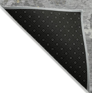 Piper Looms Chantille Formal ACN1371 Gray Machine Washable Area Rug Backing Image