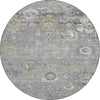 Piper Looms Chantille Formal ACN1371 Gray Machine Washable Area Rug Round Main Image