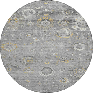 Piper Looms Chantille Formal ACN1371 Gray Machine Washable Area Rug Round Main Image