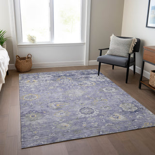 Piper Looms Chantille Formal ACN1372 Lavender Machine Washable Area Rug Lifestyle Image Feature