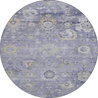 Piper Looms Chantille Formal ACN1372 Lavender Machine Washable Area Rug Round Main Image