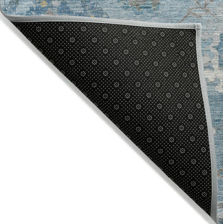Piper Looms Chantille Formal ACN1373 Teal Machine Washable Area Rug Backing Image