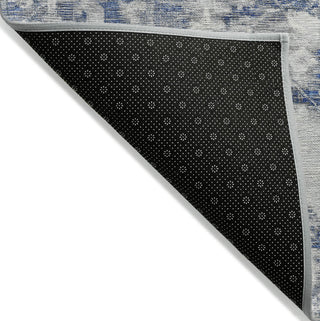 Piper Looms Chantille Formal ACN1375 Blue Machine Washable Area Rug Backing Image