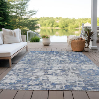 Piper Looms Chantille Formal ACN1375 Blue Machine Washable Area Rug Outdoor Lifestyle Image Feature