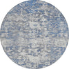Piper Looms Chantille Formal ACN1375 Blue Machine Washable Area Rug Round Main Image