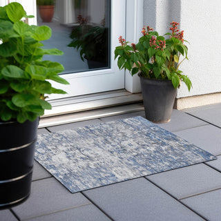 Piper Looms Chantille Formal ACN1375 Blue Machine Washable Area Rug Scatter Outdoor Lifestyle Image Feature