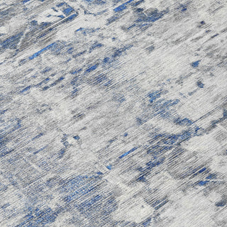 Piper Looms Chantille Formal ACN1375 Blue Machine Washable Area Rug Swatch Image