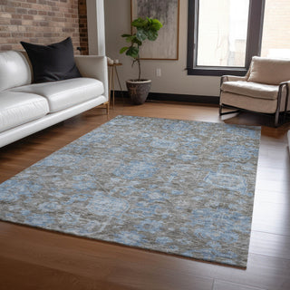 Piper Looms Chantille Formal ACN1376 Gray Machine Washable Area Rug Lifestyle Image Feature