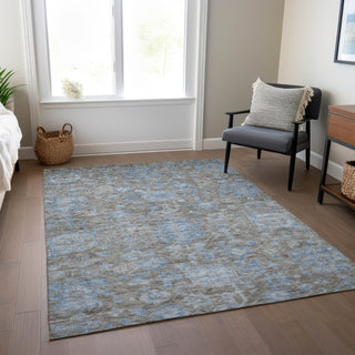 Piper Looms Chantille Formal ACN1376 Gray Machine Washable Area Rug Lifestyle Image Feature