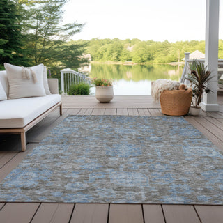 Piper Looms Chantille Formal ACN1376 Gray Machine Washable Area Rug Outdoor Lifestyle Image Feature
