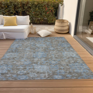 Piper Looms Chantille Formal ACN1376 Gray Machine Washable Area Rug Outdoor Lifestyle Image Feature